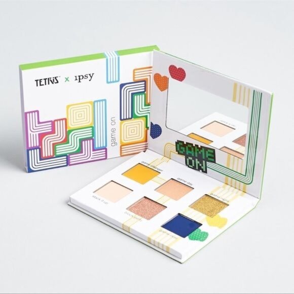 Tetris X Ipsy Game On Eyeshadow Palette Of 6 With Mirror - Picture 1 of 5